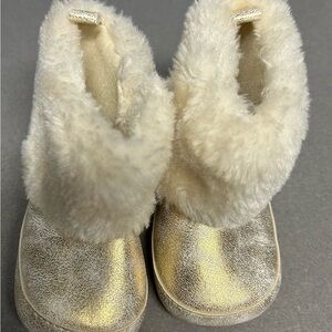 Rising Star Gold & Cream Baby Boots